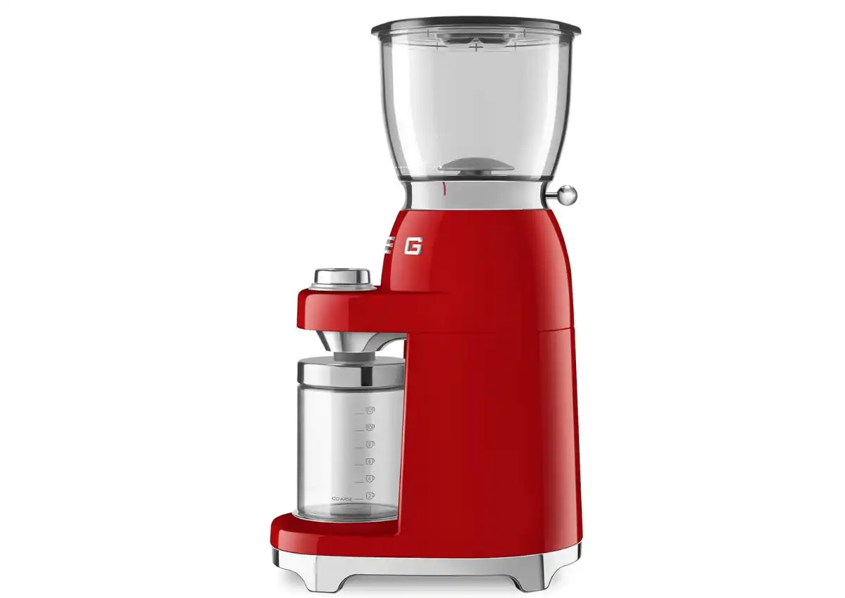 Smeg 50'S Retro Style Aesthetic Coffee Grinder, Cgf01 (Red) Large 4 Smeg 50'S Retro Style Aesthetic Coffee Grinder, Cgf01 (Red) Large