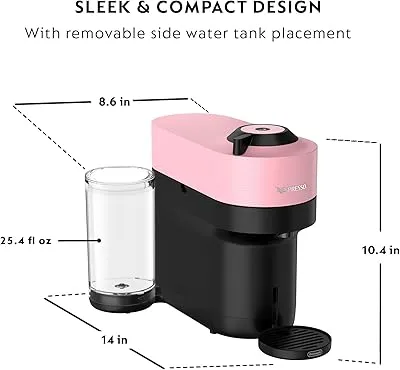 Pink Nespresso Machine With Milk Frother 6 61Ek7Jmapl. Ac Sl400